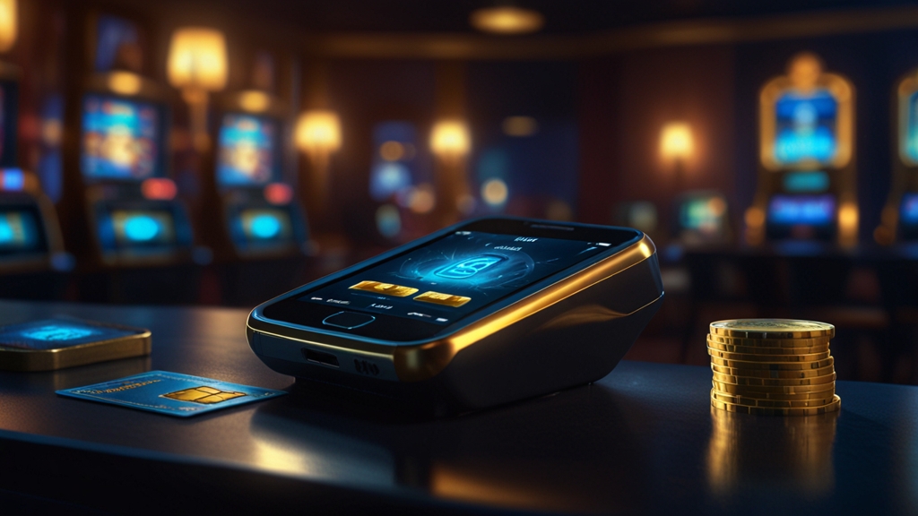 Player comparing casino payment methods on a glowing cashier screen