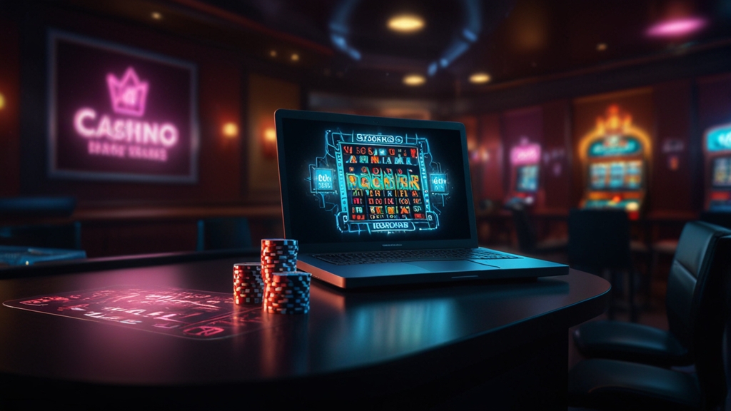 Promo code entry screen in a dark casino setting